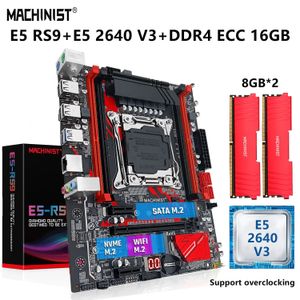 Machinistka X99 Zestaw tablicy głównej Xeon E5 2640 V3 CPU LGA 2011-3 Procesor 16G = 2*8G DDR4 ECC pamięć pamięci RAM NVME M.2 SATA WIFI RS9 240307