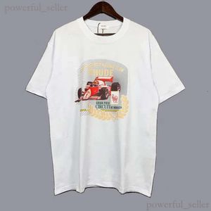 RHデザイナーメンズrhude刺繍Tシャツ夏のメンズトップレターポロスシャツレディースTシャツ服