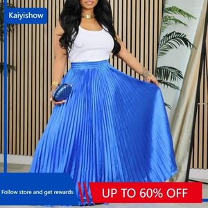 Ethnic Clothing African Skirt For Women Dashiki Spliced High Waist Christmas Elegant Classy Pleated Jupes Falads Office Ladies Date Out