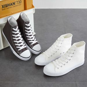 HBP Non-Brand Großhandel Gummi-Klassiker mit Schnürung, lässige Herren-High-Top-Segeltuchschuhe für Damen, Frühlings-Walking-Stil