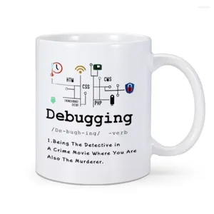 Tazze Debug Definizione Tazza Programmatore di computer Tazza da tè Caffè Regalo perfetto Codificazione Programmazione IT 11 Oz Ceramica Articoli per la casa