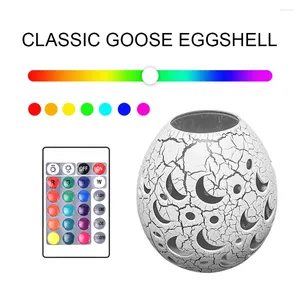 Bordslampor ägg Shell Projector Touch Control Creative Egg Lights uppladdningsbar söt liten lampa hem sovrum dekoration