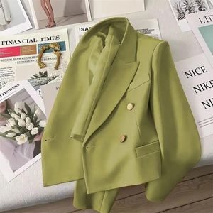 Women's Suits Insozkdg Spring Autumn Arrivals Suit Jacket Olive Khaki Green Trendy Casual Blazer Top Office Lady Coats