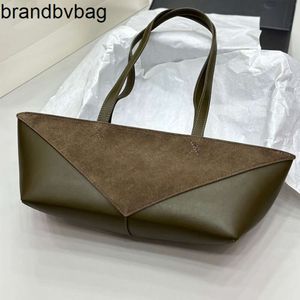 Loeweely väska axel enkel tote pussel stor kapacitet handväska designer kvinnor geometriska mönster shopping väska falsk crossbody enkel handväska