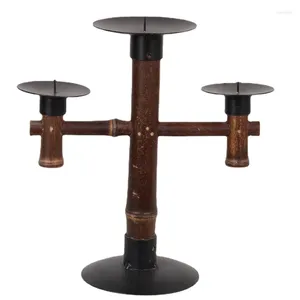 Candle Holders Vintage Bamboo Holder Elegant Parties Candlestick Wedding Ramadan Home Room Decoration Items Accessories