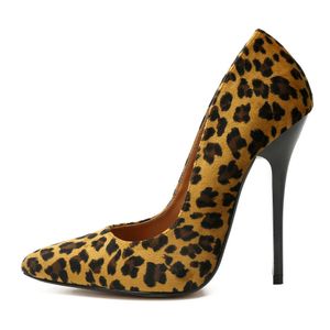 HBP Não-Marca Nova Apontado feminino leopardo vestido sapatos stiletto cross-dressing senhoras bomba sapatos crânio salto alto sapatos de moda feminina