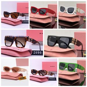 Miuity Miu Designer نظارات شمسية للنساء رجال Goggle Goggle Sun Glasses كلاسيكية ساقين معدنية مربعة MU تصميم SMU09WS SMU11WS Eyeglasses