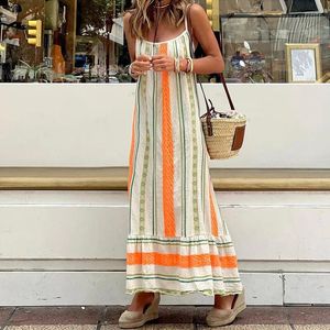 Swimming Cover Up For Ladies Beach Outing Ups Set Summer Dress Kaftan Fashionable Stripe Holiday Strap