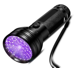 Lanterna uv luz preta 51 led 395 nm tocha ultravioleta detector de luz negra para manchas de urina de cachorro e cama bug8839355