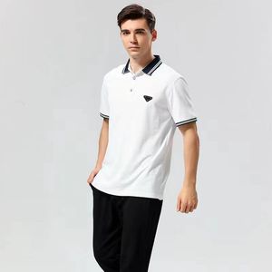 Camiseta POLO masculina, camiseta de grife masculina e feminina, camiseta folgada, camisa casual de seda masculina de alta qualidade, roupas de rua de luxo casal camiseta de manga curta, M-4XL