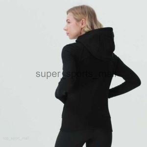 Yoga Sport Hoody Jacke Tragen Sie perfekte übergroße Herbst-Winter-Jacken Damen-Plüschpullover Sport-Kapuzen-Rundhalsausschnitt Lange Ärmel Sportswear-Reißverschlussmantel Slim