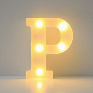 Luzes de letras LED personalizáveis de 16 cm - números do alfabeto para decoração personalizada, LEDs brancos quentes com baixo consumo de energia, operados por bateria para fácil instalação