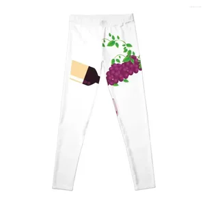 Pantaloni attivi LOGO VINO CON UVA Leggings Set sportivo per donna fisica Push Up da donna