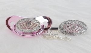 MIYOCAR Oro bellissimo ORO bling corona rosa ciuccio e set di clip per ciuccio BPA manichino bling design unico APCB17228759