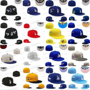 2024 37 컬러 남성 야구 피팅 모자 클래식 로얄 블루 레드 컬러 앤젤레스 