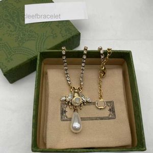 Designer halsband Pearl Pendant för Woaman Diamond Top Products Brass Halsband Fashion Jewelry Supply