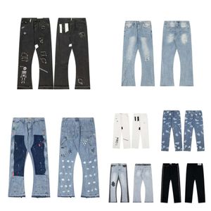 Gallery Depr Gallery Pant Jeans firmati neri Stacked Jeans da uomo per uomo Gallery Dep Gallery Baggy Jeans English Stacked Jeans Chiudi Y2k Jeans Uomo Winter01 936