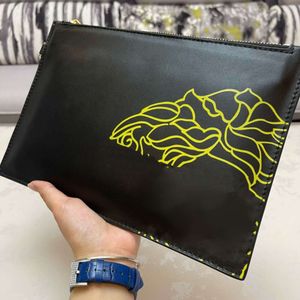 borsa da uomo di design di lusso borse casual in pelle stampata moda ascellare tinta unita busta piccola borsa quadrata di grande capacità