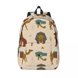 Backpack Laptop Unique Egyptian Pattern School Bag Durable Student Boy Girl Travel