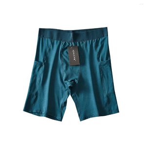 Cuecas masculinas roupa interior longa perna boxer esportes correndo treinamento de fitness secagem rápida basquete base camada shorts umidade wicking