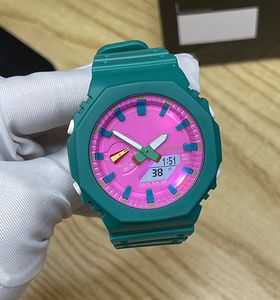 2024Fashion Full-featured Wrist watches LED Dual Display Men Women Casual Sports Royal Oak Electronic Analog Digital Ladies Waterproof Clock -4