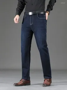 Calças de brim masculinas luz azul homem cowboy calças trabalho desgaste com bolsos em linha reta em lavado estética outono roupas denim