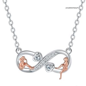 Unendliche Liebe Unendliches Symbol Anhänger Schwestern Halskette Liebe Halsband Kette