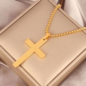 Pendant Necklaces 316L Stainless Steel Necklace Cross For Women Men Geometric Chain Jewelry Gift Wholesale