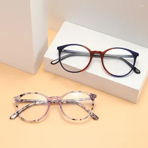 Solglasögon ramar kvinnor ovala acetat glasögon färgglada modetrendglasögon ram cirkulär blommor handgjorda recept glasögon