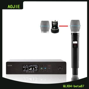 Mikrofoner Aojieqlxd4beta87 UHF Professionell trådlös mikrofonsystem Konsert Mikrofon av hög kvalitet