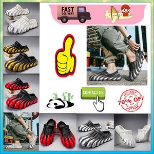 Designer Casual Platform Half Pack Slipers Summer Sliders Män Kvinnor Graffiti Bone White Slides Sandals Sli1p Wear Resistant Memor Moft Tjock Cushion Slipper Gai