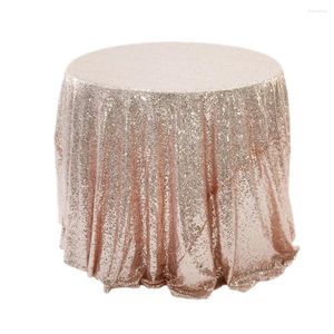 Table Cloth Sequin Tablecloth Round Sequins Tablecloths Rose Gold Wedding Polyester Banquet
