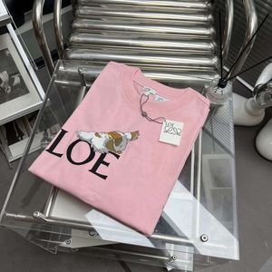 loews ropamujer designer T-shirt da donna Top Anagrammi Loewee Crop Top Versione ad alta definizione Loe Co Marchio con Haer Mobile Castle Peso elevato Os Spalle larghe Unis