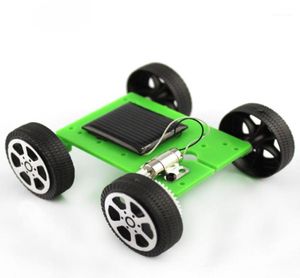 Whole MINIFRUT Green 1pcs Mini Solar Powered Toy DIY Car Kit Children Educational Gadget Hobby Funny13539581