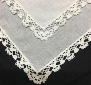 Set of 12 Fashion Ladies Handkerchiefs White Soft Cotton Lace Wedding Bridal Hankies Vintage Hanky For Mother of the Bride 12x12298058392