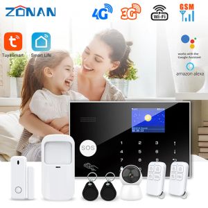 System Zonan G34 4g 3g Gsm Wifi Alarm System Security Protection Wireless Ip Camera Alexa Compatible Smarthome Safety Alarm App Control