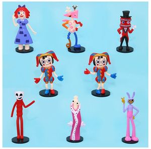 Bonito dos desenhos animados 6 pçs/set estatueta mágica boneca dos desenhos animados anime modelo brinquedo para criança figura dos desenhos animados palhaço insano posse palhaço prop estátua dos desenhos animados boneca dos desenhos animados anime bonito