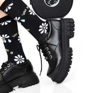 Stiefel Marke Goth Jk Split Leder Mode Chunky Footwears Wohnungen Frauenplattform Schuhe Ins heiße Turnschuhe Teen Handwerk Oxford Schuhe