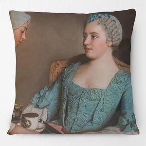 Pillow European Royal Court Woman Beauty Portrait Hand Painting Covers Decorative Pillows For Sofa