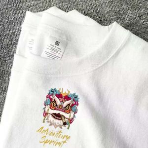 Weiße Kurzarm-T-Shirts aus Baumwolle für Männer und Frauen im Sommer. Ins China-Chic-Liebhaber, Hemden mit lockerem Boden