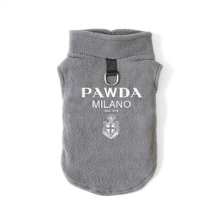 Pawda polar velo ícone outono primavera fivela de reboque pequeno médio roupas para cães chihuahua teddy yorkshire quente singlet streetwear 240301