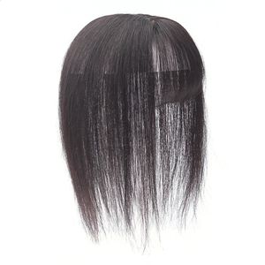 Clip In Human Hair Bangs Lace Base Fringe Hair Natural Real Hair Brazilian Remy For Hair Loss Machine Made Hairpieces For Women 240314