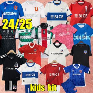 2024 2025 Şili Futbol Forması Colo Colo Erkek Çocuk Kiti Şili Üniversitesi Footall Filds Universidad Kulübü Katolika Jersey Üniformaları Filistin 24 25 Şili Filestino