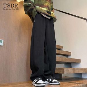 Sports Men's Spring Autumn 2024 with A Drooping Feeling, Straight Wide Leg, Trendy and Loose Fitting, Casual Long Pants for Men