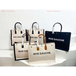 トレンド女性ハンドバッグRive Gauche Toteショッピングバッグハンドバッグトップリネン大きなビーチバッグデザイナートラベルクロスボディショルダーサッチェルウォレット2サイズ48cm 38cm