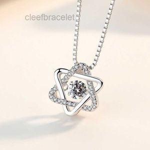 Designer halsband s sier stjärna hänge uttalande zirkon diamanter kvinnor flickor lady element smycken