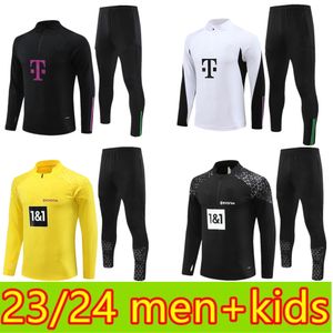 2024 Dort Tracksuits jogging suit Kids Man Bayerns Training Soccer Sweatshirt Football Training Suit Half pull Training suit kit chandal