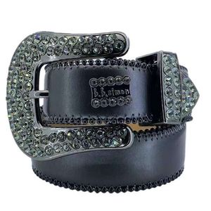 BB Belt Simon Belts for Men Women اللامع الماس متعدد الألوان مع أحجار الراين بلينغ كأحواض مصمم هدايا رجال