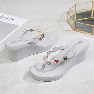 Flops Juicy Lovers Brand Fashion Summer Wedges Slippers Flat Casual Beach Slipper Sandals White Outside Sportswear Women Flip Flops