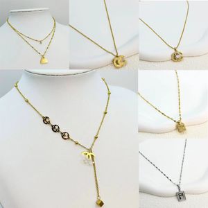 любимый Элегантный классический дизайнерский кулон с буквой c из 18-каратного золота, ожерелье из нержавеющей стали, ожерелье в форме персикового сердца для женщин, свадебные украшения, подарки